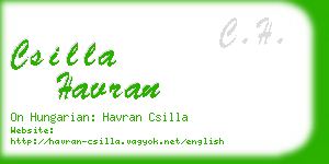 csilla havran business card